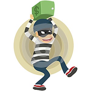 Thieves run away with safe deposit box photo