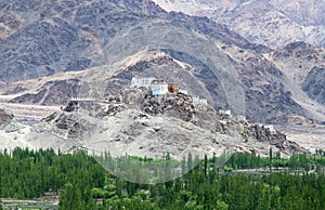 Thiksey Gompa in Ladakh, Jammu and Kashmir, India. The monastery is located in the Indus Valley