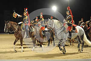 Show of the cavalry of the Republican Guard at the castle of Thillombois in the Meuse