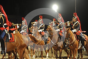 Show of the cavalry of the Republican Guard at the castle of Thillombois in the Meuse