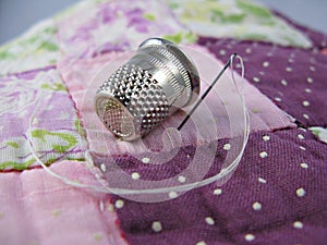 Thimble, Needle and Quilt