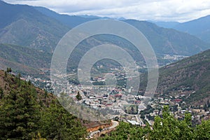 Thimphu Valley in Bhutan