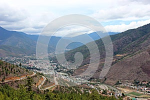 Thimphu Valley in Bhutan