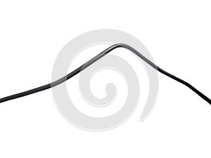 Thin black mobile charger cable