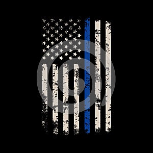 Thin blue line american flag