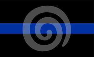 Thin blue line flag law enforcement symbol. American police flag . Symbol of remembering the fallen police officers on duty.