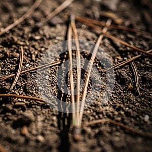 Are thin brown and arranged diagonally casting shadows on the