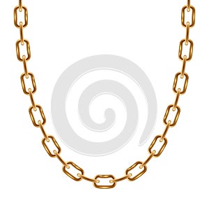 Thin chain golden metallic necklace or bracelet