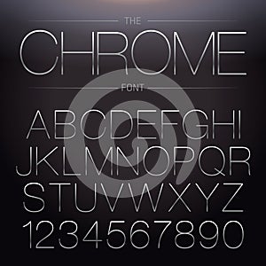 Thin Chrome Font