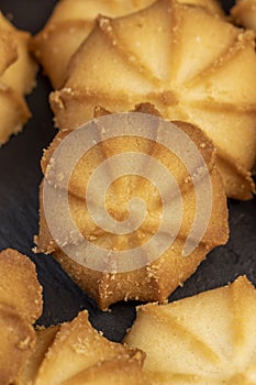 thin and crispy shortbread cookies on the table