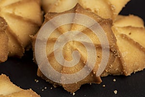 thin and crispy shortbread cookies on the table