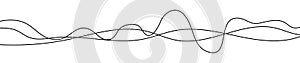 Thin curved wavy lines