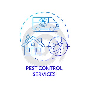 Thin gradient icon pest control services concept