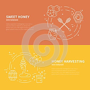 Thin Line Banners with Honey