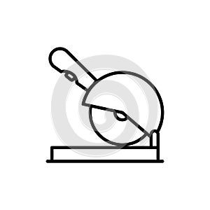 Thin line circular saw icon