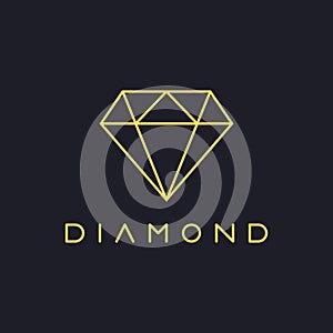 Thin line diamond logo