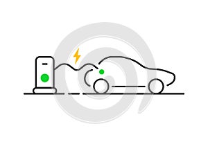 thin line e-car like fast charging