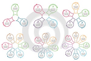 Thin line flat element for infographic.