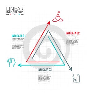 Thin line flat element for infographic.