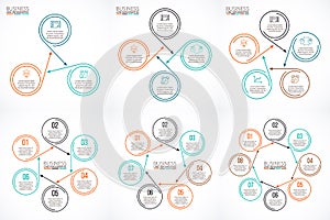 Thin line flat element for infographic.