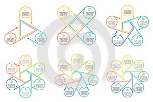 Thin line flat element for infographic.