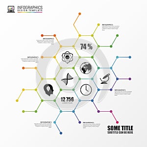 Thin line flat element for infographic. Template for diagram