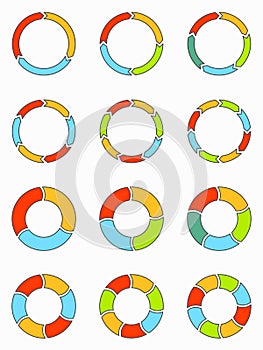 Thin line flat elements for infographic.