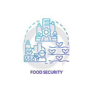 Thin line food security icon concept