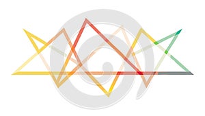 Thin Line Geometric Triangles Abstract Pattern Vector, vector design Generative AI