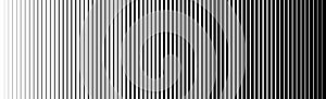 Thin line halftone gradation texture. Faded vertical stripe gradient background. Repeating wide pattern backdrop. Black