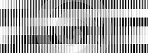 Thin line halftone gradient strips. Fading stripe gradation background. Repeating linear pattern backdrop. Black