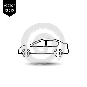 Thin line icons for car,transportation,vector illustrations