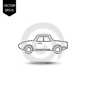 Thin line icons for car,transportation,vector illustrations