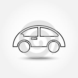 Thin line icons for car,transportation,vector illustrations