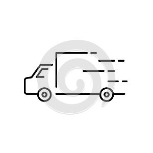 Thin line icons set of logistics and transportation. Outline symbol collection. Editable vector stroke. Delivery cargo and