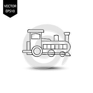 Thin line icons for Train,transportation,vector illustrations