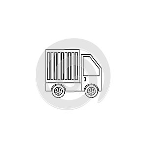 Thin line icons for truck,transportation,vector illustrations