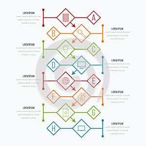 Thin line infographic element