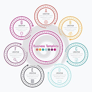 Thin line infographic element