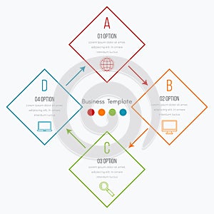 Thin line infographic element