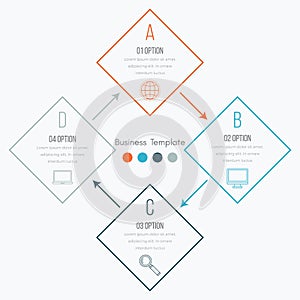 Thin line infographic element