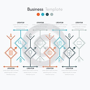 Thin line infographic element