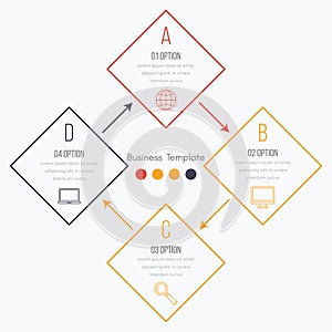 Thin line infographic element