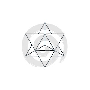 Thin line merkaba, sacred geometry