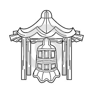 thin line pagoda bell