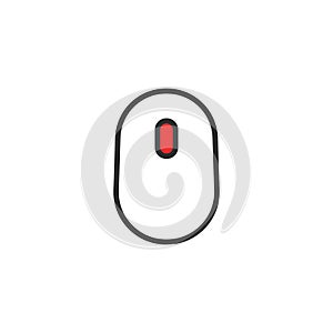 Thin line simple black scroll icon