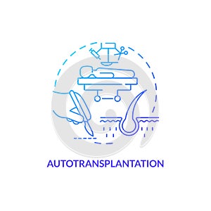 Thin line simple gradient autotransplantation icon concept photo