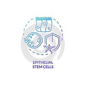 Thin line simple gradient epithelial stem cells icon concept