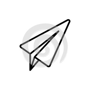 Thin line telegram, plane icon photo