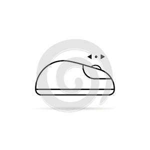 Thin line up and down scroll computer mouse icon